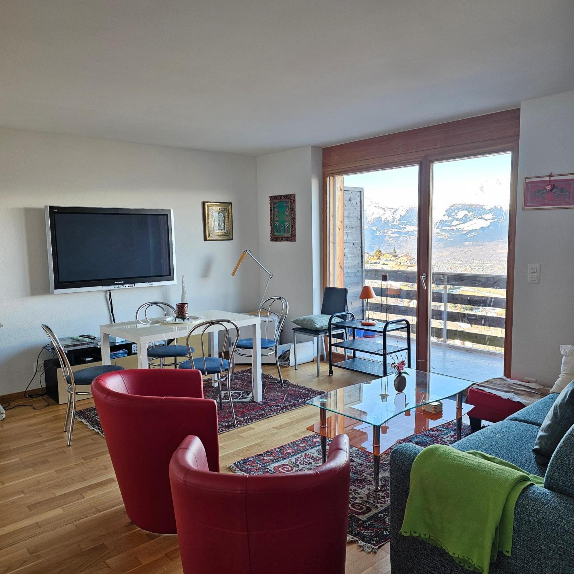 Appartement Meuble A Louer A Nax Extérieur photo